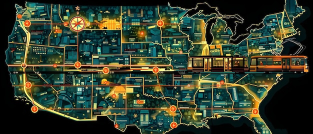 A map of the United States, highlighting the regions with the highest and lowest levels of new construction activity. The map visually represents the uneven distribution of the construction boom.