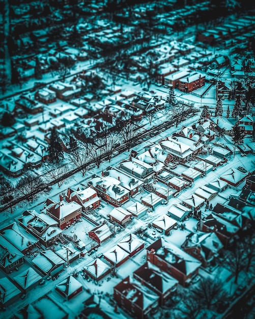 A construction site with multiple houses being built, with a superimposed graph showing the correlation between new construction permits and housing inventory levels.