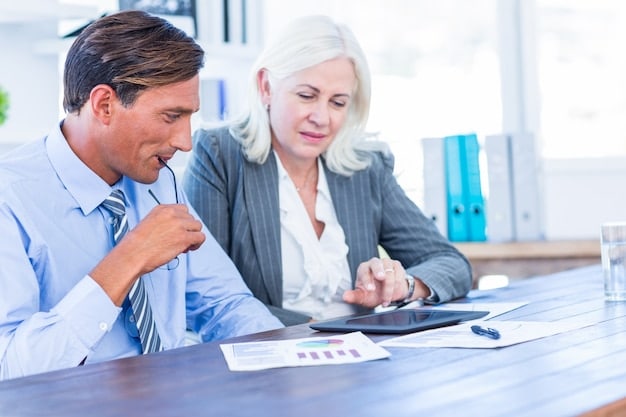 A financial advisor sitting with a client, reviewing a portfolio and discussing HSA contribution strategies. The setting is a modern office, symbolizing professional financial planning.