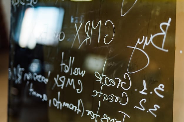 A close-up shot of a whiteboard with an equation written on it. The equation includes variables representing Innovation, Strategy, and Culture. The writing is in marker, and the whiteboard is slightly blurred in the background.