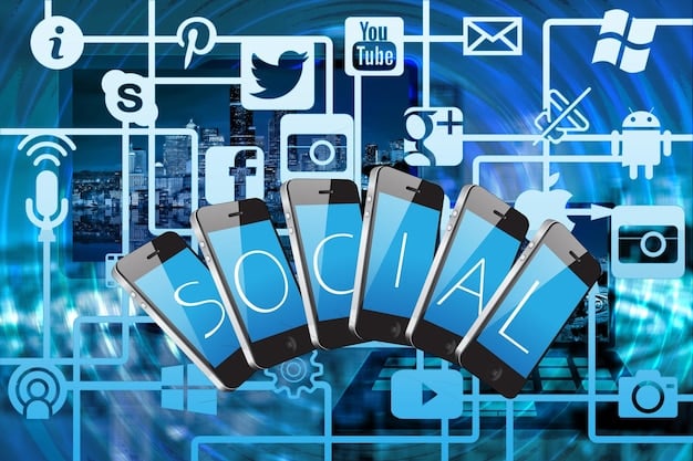 A visual representation of various communication channels, including social media platforms (Twitter, Facebook, LinkedIn), email marketing, newsletters, webinars, and in-person meetings, all connected to a central hub representing the company.