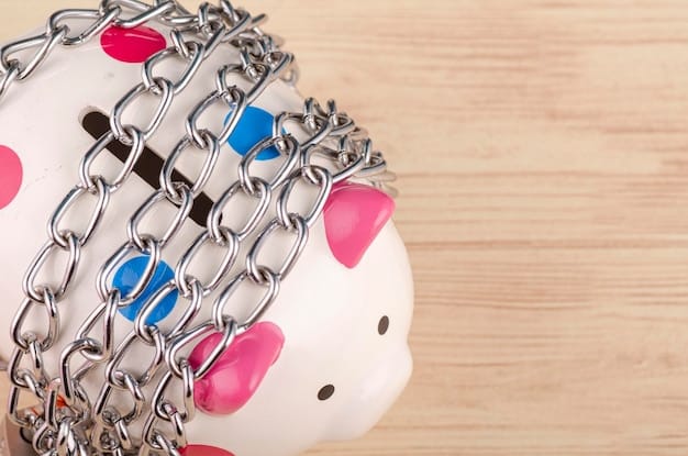 A visual representation of a safety net made of dollar bills, protecting a family from falling off a cliff. The image conveys security and preparedness.