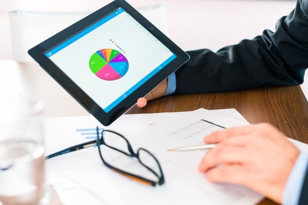 A person thoughtfully completing a risk assessment questionnaire on a tablet, with various charts and graphs representing different investment scenarios displayed in the background.