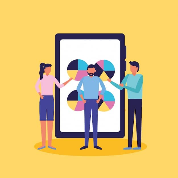 A graphical representation showing three different personal finance apps side-by-side with comparison metrics like